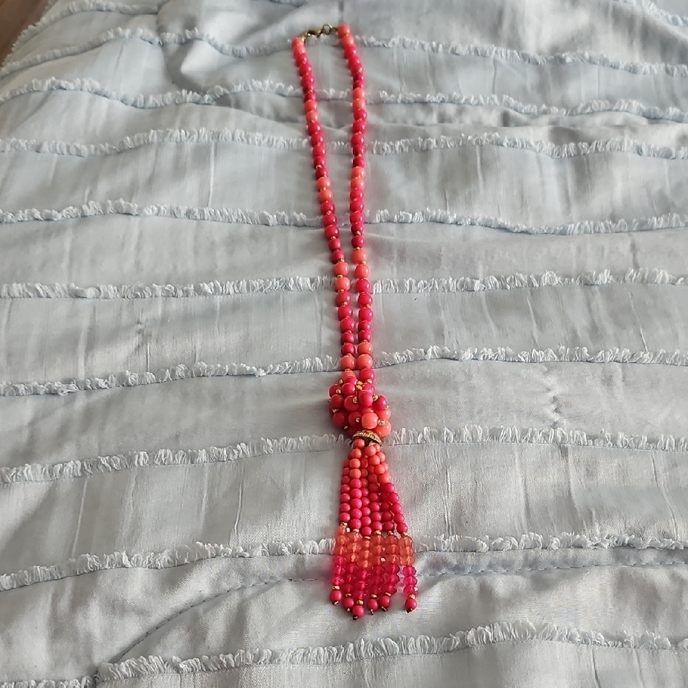 Elegant Pink Beaded Necklace